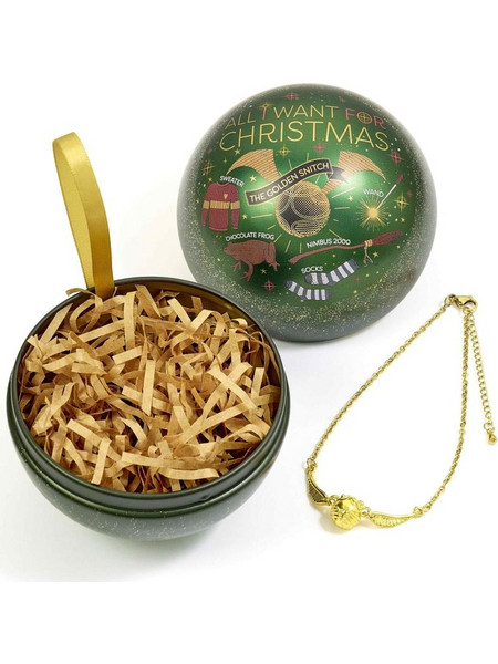HARRY POTTER - Christmas Gift Bauble - Golden Snitch Bracelet