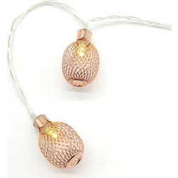 LED λαμπάκια σε σειρά Metal pineapple-Xalkino-Με χρονοδιακόπτη