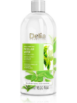 Delia Cosmetics Green Tea Micellar Water Ντεμακιγιάζ 500ml