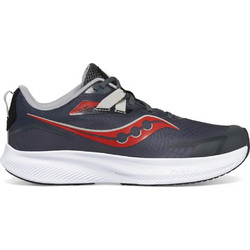 Saucony Ride 15 Παιδικά Αθλητικά Παπούτσια για Τρέξιμο Ανθρακί SK267265-GRBRD