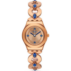 Swatch Goldenlinkings Γυναικείο Ρολόι με Ροζ Χρυσό Μεταλλικό Μπρασελέ YSG148G