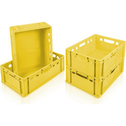 Τελάρο Στοιβαζόμενο για κρέας Κίτρινο 60x40x20cm 2129-E2