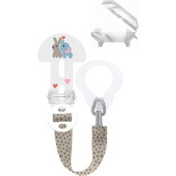 Mam Κορδέλα Στήριξης Πιπίλας Με Καπάκι Θηλής Clip It 0m+ (335U)
