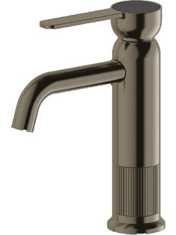 Armando Vicario Lumiere Μπαταρία Νιπτήρος με βαλβίδα clic-clac Black Brushed 516010-410