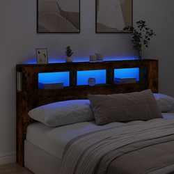 vidaXL Κεφαλάρι Κρεβατιού Ξύλινο Δρυς με LED Φωτισμό 180x18.5x103cm 837362