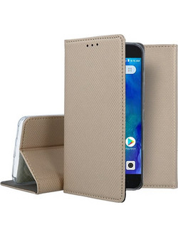 Θήκη Πορτοφόλι Book Case Για Xiaomi Redmi 4X με Stand -Χρυσό