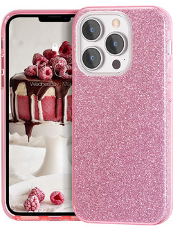 Θήκη iPhone 13 Pro Max Forcell Glitter Shine Cover Hard Case -Ροζ