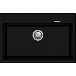 Macart Optimus N-100 Ένθετος Νεροχύτης Γρανίτη Black 78x51cm