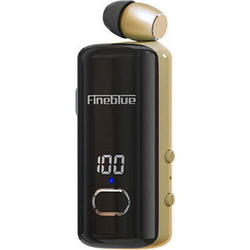 Fineblue F580 Ακουστικό Bluetooth In Ear Πέτου Gold