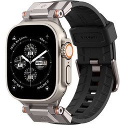 Spigen Durapro Armor Λουράκι Σιλικόνης Titanium Black (Apple Watch 42 / 44 / 45 / 49mm)