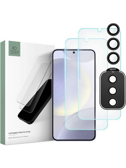 Tech Protect Supreme Set Γυαλί Προστασίας 9H οθόνης & κάμερας για SAMSUNG GALAXY S24 PLUS 5G 2024 - - ΔΙΑΦΑΝΟ