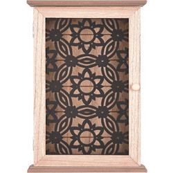 Κλειδοθήκη Irena 2170130 20x7x30cm Natural-Black Mirrors & More Ξύλο