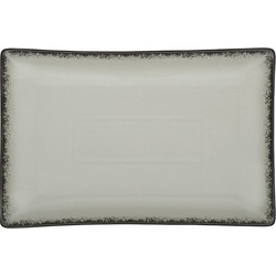 Πιατέλα Ορθογώνια Πορσελάνης Pearl Grey 27x16cm Estia 07-16456