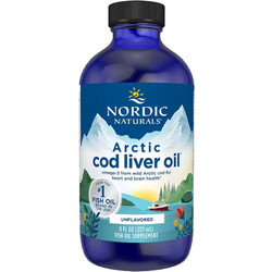 Nordic Naturals Arctic Cod Liver Oil Unflavoured Μουρουνέλαιο 237ml