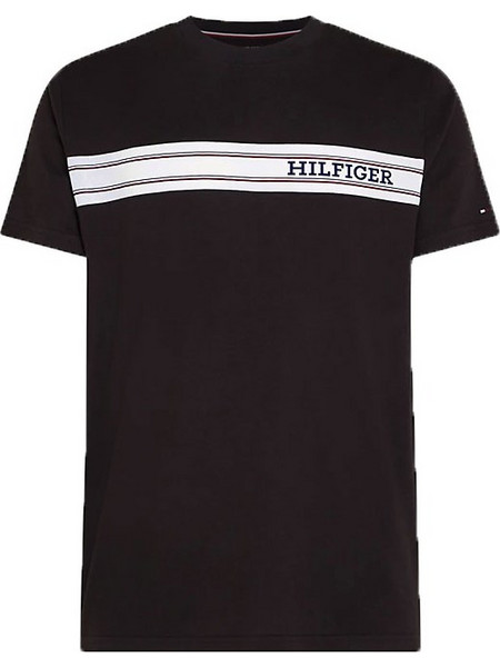 Ανδρικό Logo Stripe T-Shirt Tommy Hilfiger UM0UM03196-BDS Μαύρο