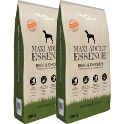 vidaXL Premium Maxi Adult Essence with Beef & Chicken 2x15kg 275193