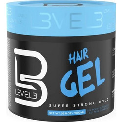 L3VEL3 Barber Super Strong Hair Gel Μαλλιών Ανδρικό για Όγκο & Λάμψη Πολύ Δυνατό Κράτημα 1lt