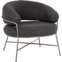 HomeMarkt Πολυθρόνα Γκρι Trudi HM8639.21