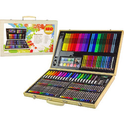 Artistic Painting Set Wooden Suitcase 180 Pieces