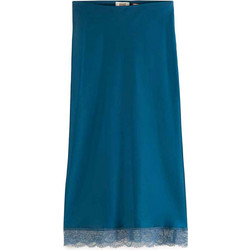 Scotch & Soda Μίντι Φούστα Σατέν Ψηλόμεση Pencil Πετρόλ 174755-6662