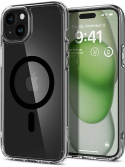 Spigen Ultra Hybrid Mag MagSafe Back Cover Black (iPhone 15)