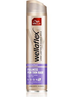 Wella Wellaflex Fullness Thin Hair Λακ Μαλλιών Πολύ Δυνατό Κράτημα 250ml