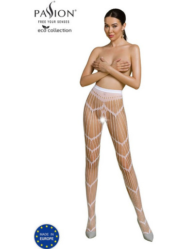 PASSION - ECO COLLECTION BODYSTOCKING ECO S006 BLACK BLANCO