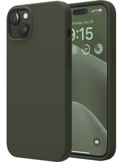 Θήκη Rubber Ενισχυμένης Σιλικόνης για iPhone 15 Χακί