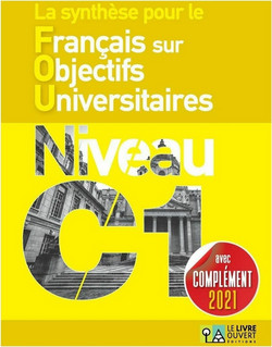 La synth?se pour le FOU ? niveau C1