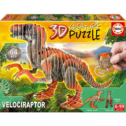 Παιδικό Puzzle Educa 3D Velociraptor 64 Κομμάτια