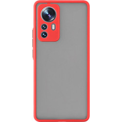 Powertech Color Button Back Cover Red (Xiaomi 12 / 12X)