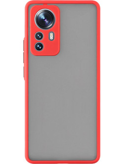 Powertech Color Button Back Cover Red (Xiaomi 12 / 12X)