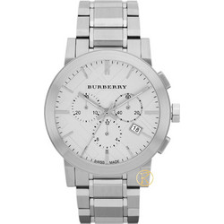 Burberry Ανδρικό Ρολόι Χρονογράφος με Ασημί Μεταλλικό Μπρασελέ BU9350