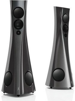 Estelon Forza Ζεύγος Ηχείων Hi-Fi Δαπέδου 400W 4 Δρόμων Dark Silver Liquid Gloss