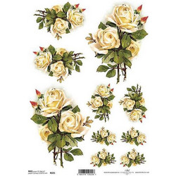 443344 ΡΙΖΟΧΑΡΤΟ WHITE ROSES 21X29ΕΚ. (ITD-R225) ΠΑΚ