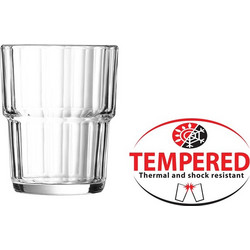 Γυάλινο Ποτήρι Χαμηλό 25cl φ7 5x9 4cm Στοιβαζόμενο Τempered NORVEGE ARCOROC - Σετ 6 c475831
