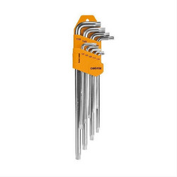 Σετ Κλειδιά Torx 9τμχ Σε Σχήμα L Τ10-Τ50 Coofix