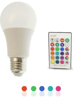 LED Λάμπα E27 3W 220V 350LM RGBW με Ασύρματο Χειριστήριο RZ-0062