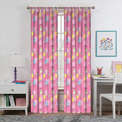 Vasilas Home Παιδική Κουρτίνα με Θηλιές 140x290 Princess Pink