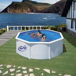 Gre Fidji KIT350ECO Πισίνα Πλαστική με Μεταλλικό Σκελετό