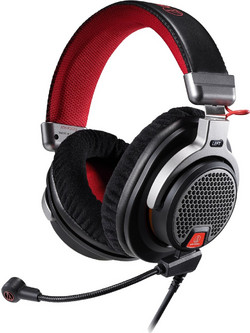 Audio Technica ATH-PDG1 Gaming Headset Over Ear Black Red
