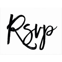 White And Black Wedding RSVP Postcards
