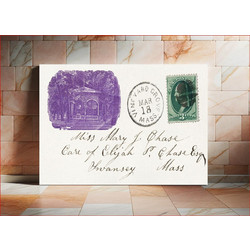 Πίνακας, 3c Washington cover (1870) vintage letter envelope