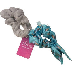 Disney Cinderella Silver And Blue Scrunchies - Σετ με Υφασμάτινα Λαστιχάκια για τα Μαλλιά 2τμχ