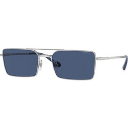 Vogue VO4309S 323/80 Ανδρικά Γυαλιά Ηλίου Ορθογώνια Μεταλλικά Ασημί με Μπλε Polarized Φακό