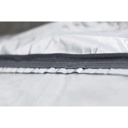 Amio - Κουκούλα Αυτοκινήτου Cotton 120g με φερμουάρ διάσταση 480 x 185 x 145 cm χρώμα ασημί μέγεθος SUV Van Large για Επιβατι