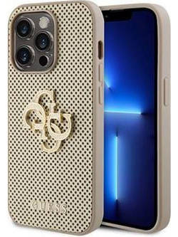 Θήκη Κινητού Guess Perforated 4G Glitter Metal Logo for Apple iPhone 14 Pro TPU Gold