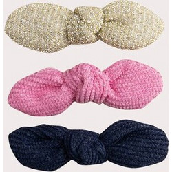 Σετ Παιδικά Κοκαλάκια για Κορίτσια Glitter Bows 3 τμχ ΧΡΥΣΟ