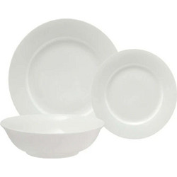 Maxwell & Williams Σετ Πιάτα Φαγητού Πορσελάνης Tribeca Coupe White Basics 12τμχ