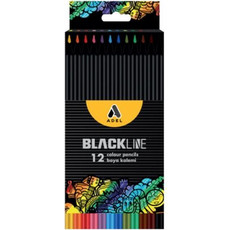 Adel σετ 12 ξυλομπογιές Black Line